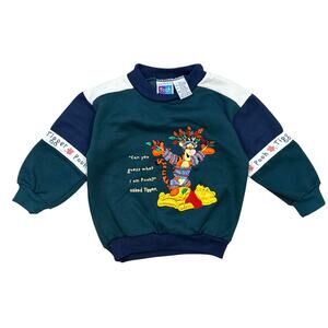 Vintage Y2K POOH Tigger “Can you guess what I am Pooh” embroidered crewneck 2T